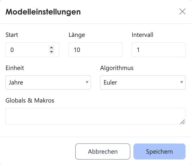 ModellEinstellungen